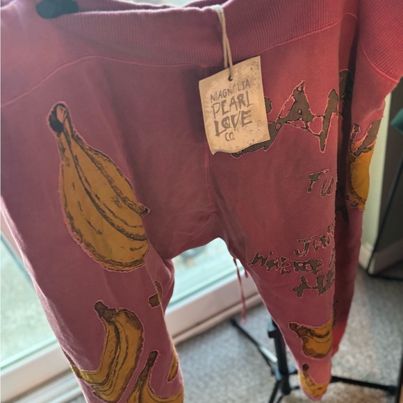 Magnolia Pearl Pink Banana Print Jogger Pants - Picture 2 of 4